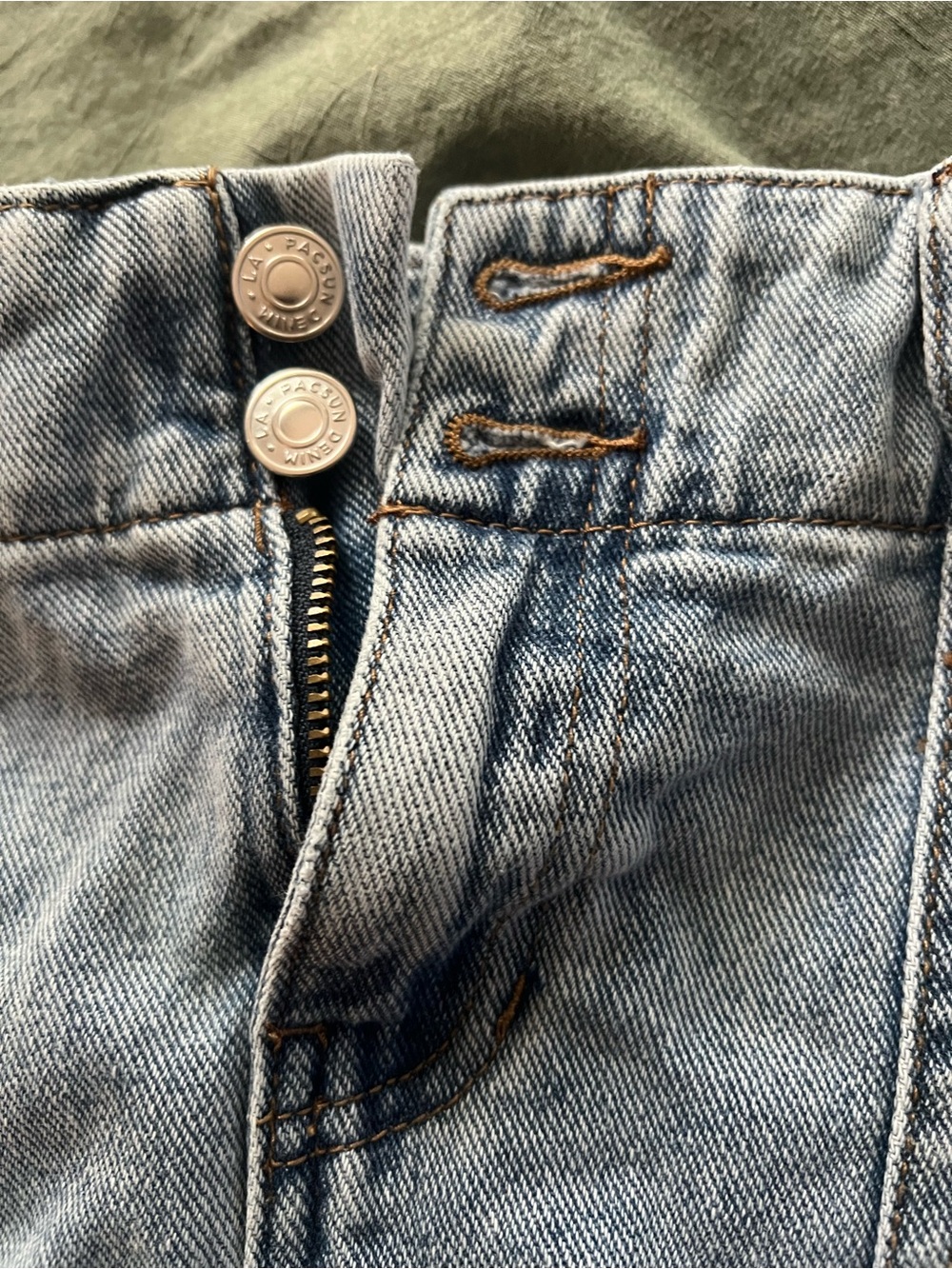 PacSun Light Blue Denim Mini Skirt - Picture 2 of 4